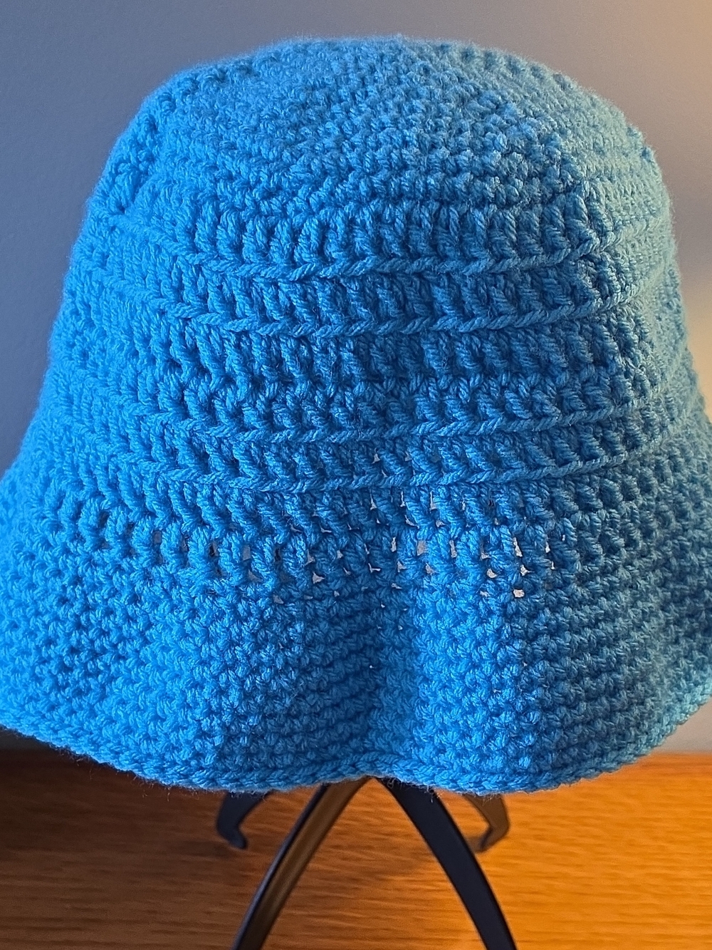 New Handmade Blue Crochet Bucket Hat | Boho Festival Style